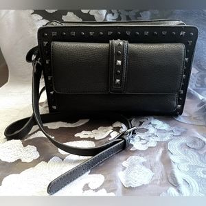 Super Cute Black Studded Crossbody Purse